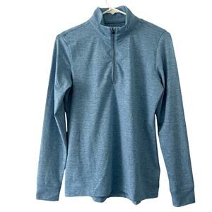 Greg Norman's Women's Long Sleeve Heather Blue Quarter Zip Pull-Over S Small New